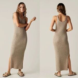 NWT Closed Moulin Knit Midi Tan Dress Strap Nutmeg Size S
